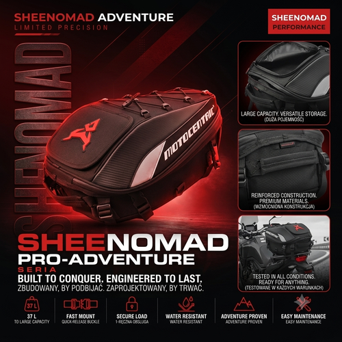 SHEENOMAD - Torba Motocyklowa na tył (MotoCentric Series)